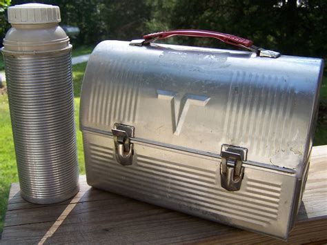 vintage metal work lunch box for sale 